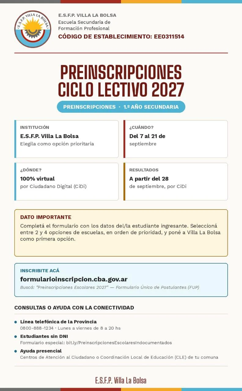 Insc - Ciclo lectivo